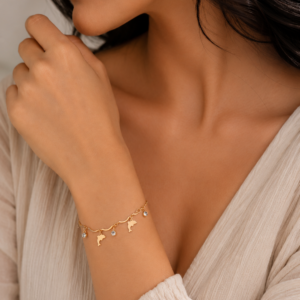 Golden Dolphin Charm Bracelet