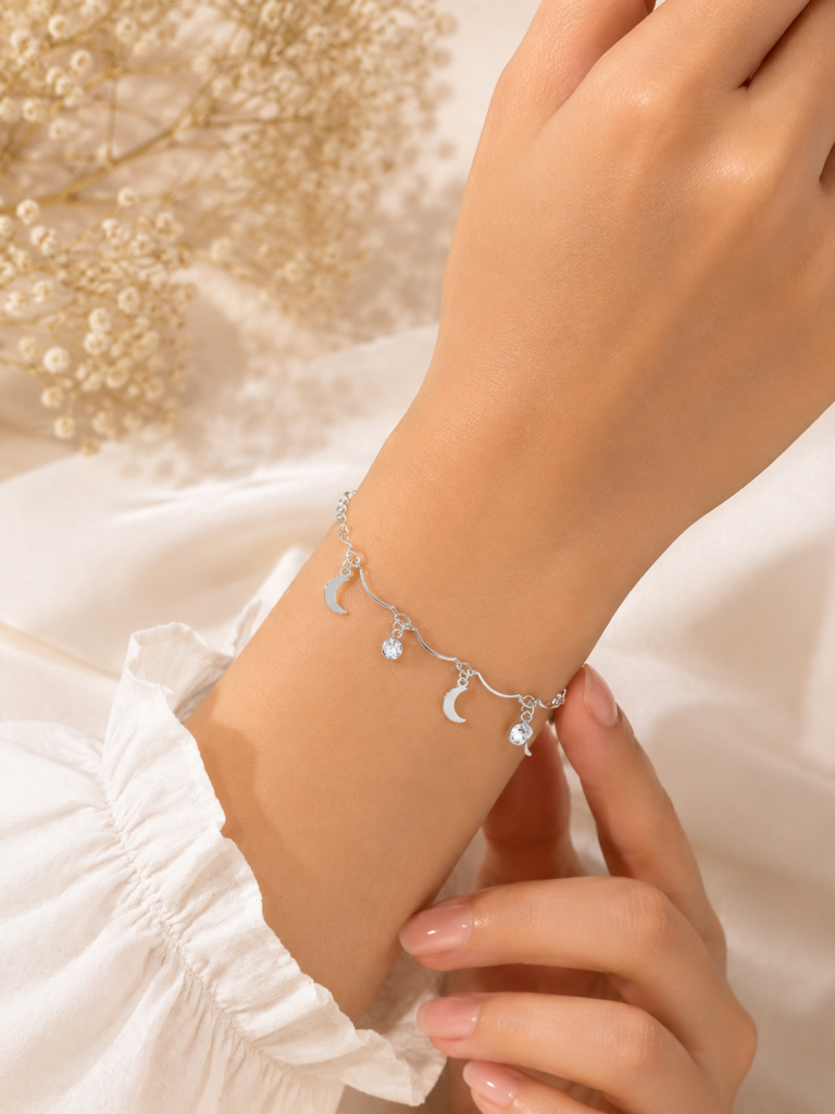 Moon Whisper Bracelet (Silver)