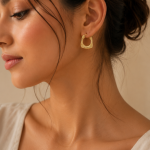 Ribbed Square Hoops